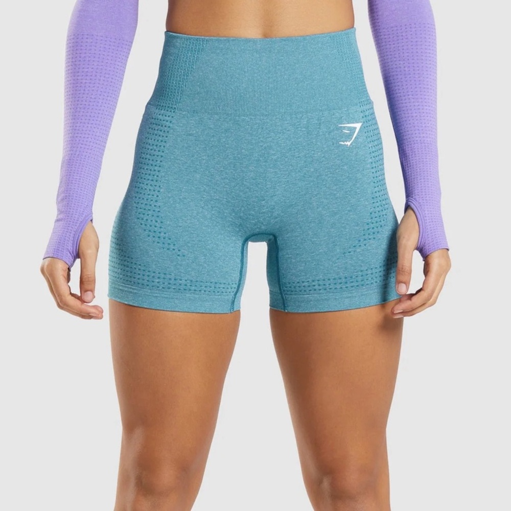 Gymshark Teal Seamless High-Waisted Women’s Shorts